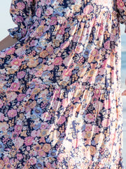 Collette Tiered Maxi Dress - Dusty Vintage Floral