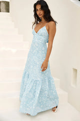 Bright Skies Maxi Dress Blue