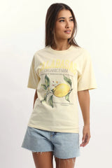 Yellow Graphic Tee Short Sleeve
