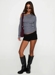 Beller Long Sleeve Top Navy Stripe