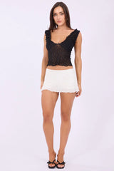 Black Lace Top Sleeveless