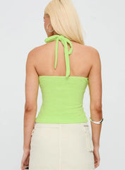On The Edge Halter Bright Green