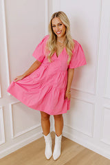 Take A Chance Mini Dress in Pink