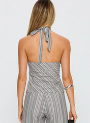 Lunelle Halter Top Multi Stripe