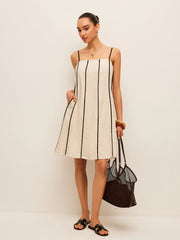 Cotton & Linen Striped Dress