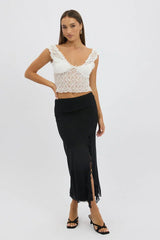 White Lace Top Sleeveless