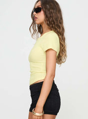 Baseline Scoop Rib Tee Yellow