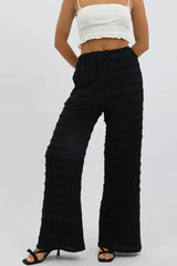 Black Wide Leg Pant Lace
