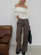 Briellea Thick Waistband Pant Pinstripe