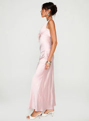 Liliya Lace Maxi Dress Pink
