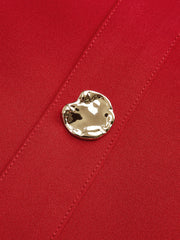 Square Neck Button Front Mini Dress