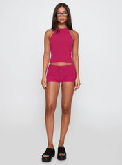 Busy Woman High Neck Top Pink