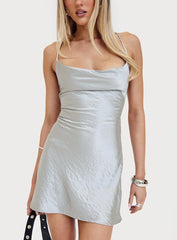 Celena Mini Dress Metallic Silver
