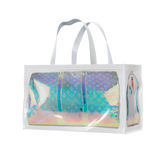 Tita Elvie Duffle Grocery Bag, Brown Canvas, Large