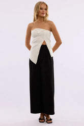 Black Tailored Pants Mid Rise