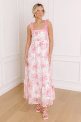Countryside Estates Floral Maxi Dress in Pink