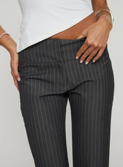 Isabeau Pant Grey Pinstripe