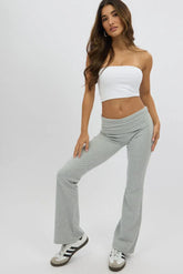 Grey Flare Leg Pants
