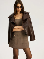 Plaid Dress with Front Pockets