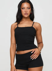 Baseline Rib Top Black