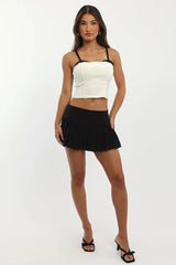 White Cami Bandeau Sleeveless Sweetheart Neckline