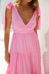 Aurora Glow Pink Maxi Dress