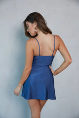 Bentley Cowl Neck Fit and Flare Mini Dress