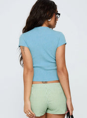 Suzu Knit Top Light Blue