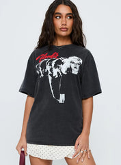 Blondie Vintage Oversized Graphic Tee Black