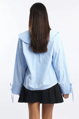 Blue Stripe Oversized Shirt