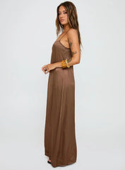 Apple Cider Maxi Dress Brown