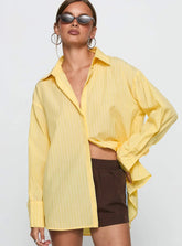 Thousand Miles Oversized Long Sleeve Top Yellow