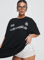 Goal La Oversized Tee Black
