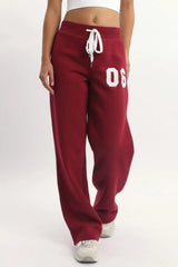 Red Track Pants Wide Leg
