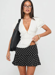 Vanish Mini Skort Black Polka