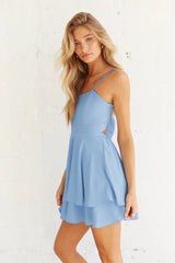 Ava Tie Back Ruffle Mini Dress