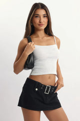 Grey Pointelle Cami Top