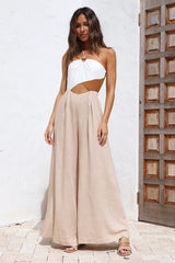 All spaced out Jumpsuit Beige