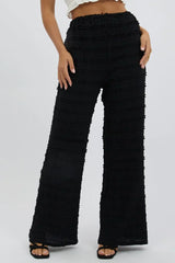 Black Wide Leg Pant Lace