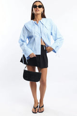 Blue Stripe Oversized Shirt