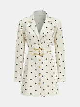 Polka Dot Belted Blazer Dress
