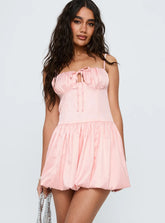 Marabou Mini Dress Pink