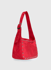Wistfully Studded Shoulder Bag Red