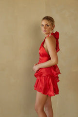Caroline Halter Ruffle Romper