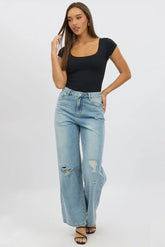 Denim Wide Leg Jeans