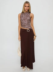 Sunburn Asymmetrical Top Brown Zebra