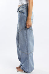 Denim Barrel Jeans Low rise