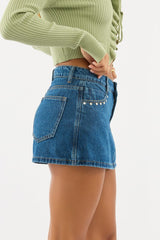 Denim Skorts Skirt Mid Rise