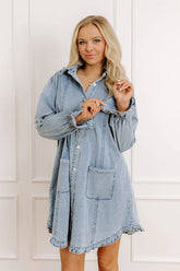 Pastry Shop Cutie Denim Mini Dress