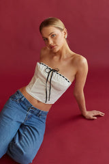 Tate Strapless Contrast Corset Top